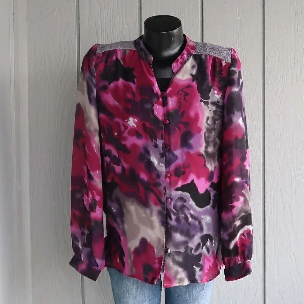 Covington Button Down Long Sleeve Blouse